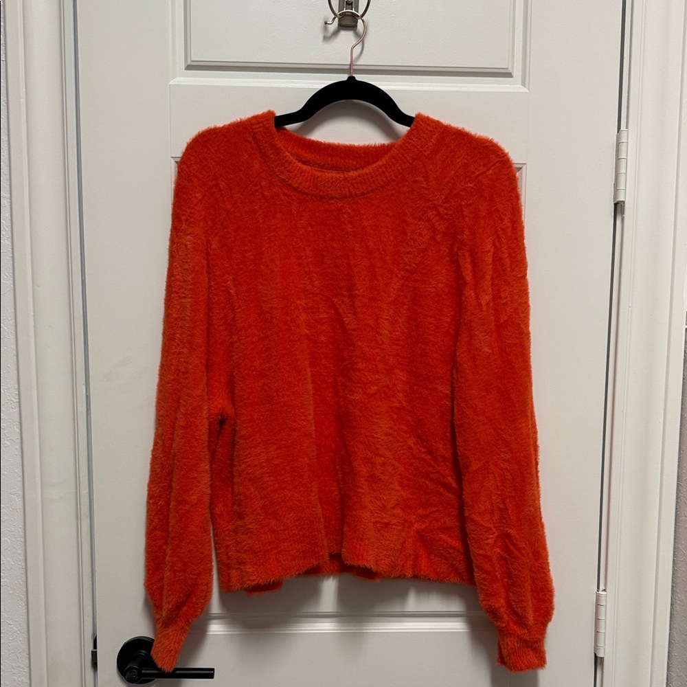 Aerie Vibrant Orange Crew Neck Sweater